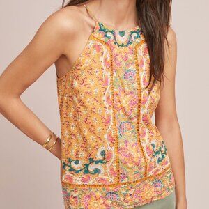Anthropologie Akemi + Kin Melina Embroidered Halter Top